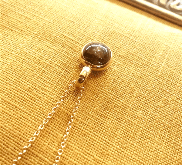 K18ゴールデンシラーサファイアペンダント