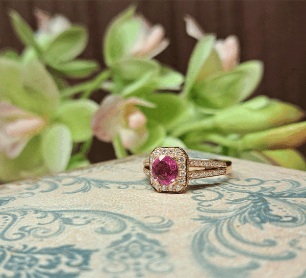 K18ピンクインペリアルトパーズ