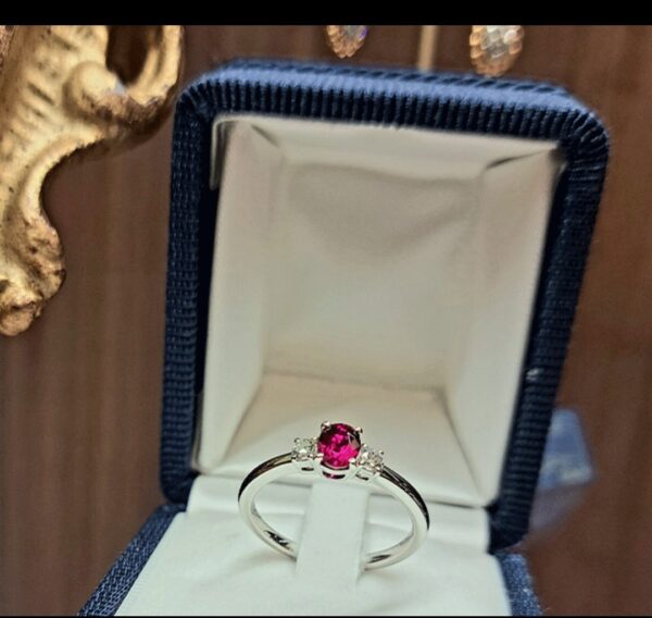 K18WGルビーリング