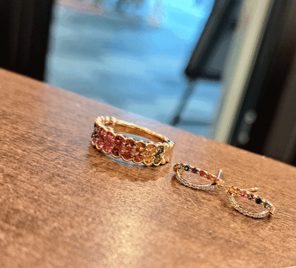 カラーサファイアリング/ピアス
