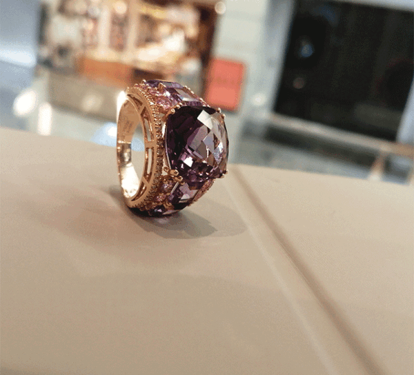 K18アメジストリング