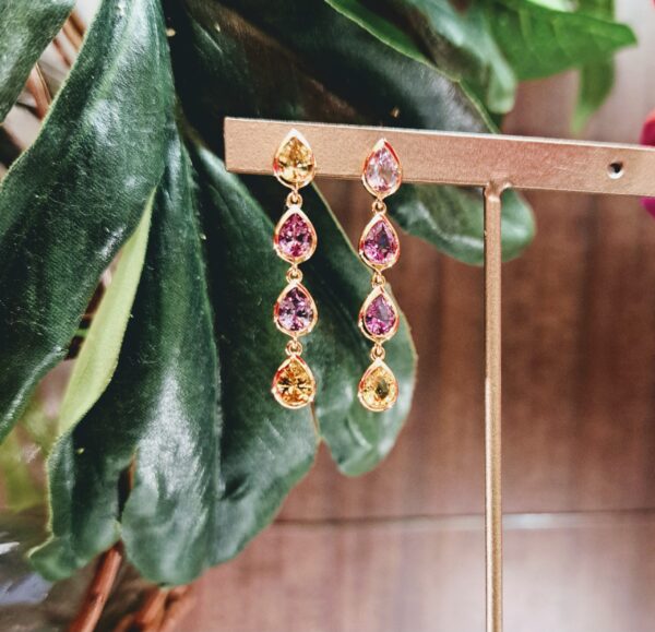 K18カラーサファイアピアス