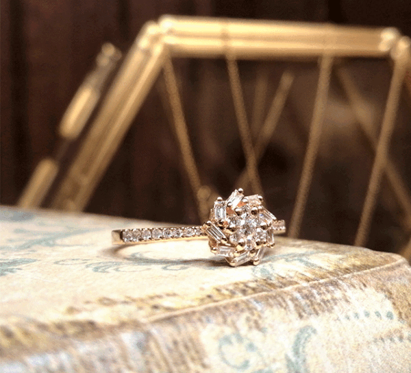 K18ダイヤモンドリング