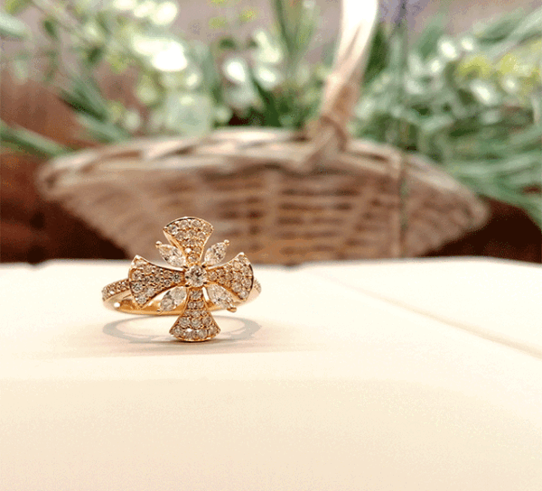 K18ダイヤモンドリング