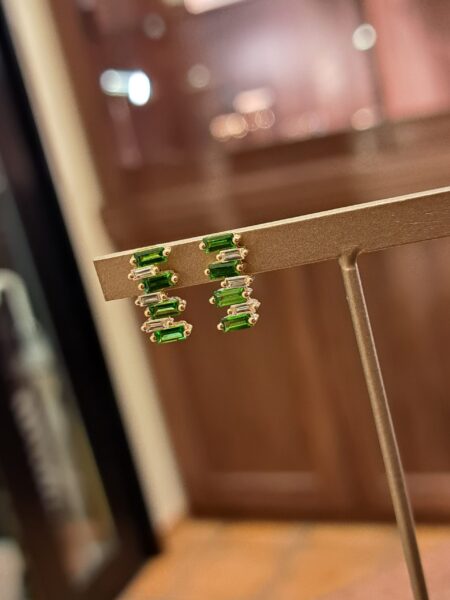 K18ダイヤ/トルマリンピアス