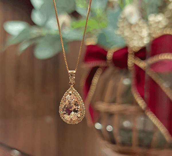 K18モルガナイトペンダント