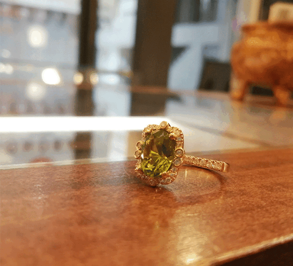 K18ペリドットリング