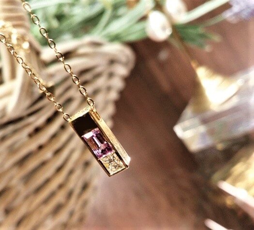 K18ピンクタンザナイト/ダイヤモンド