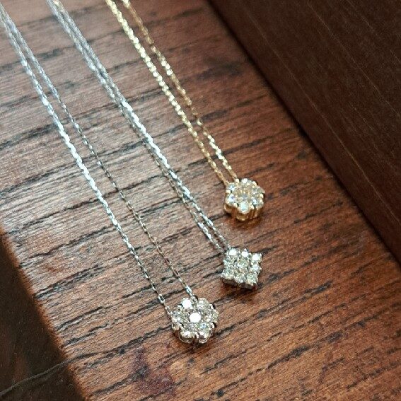 K18/PTダイヤペンダントトップ