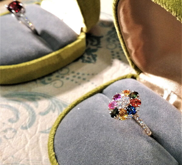 K18サファイアリング