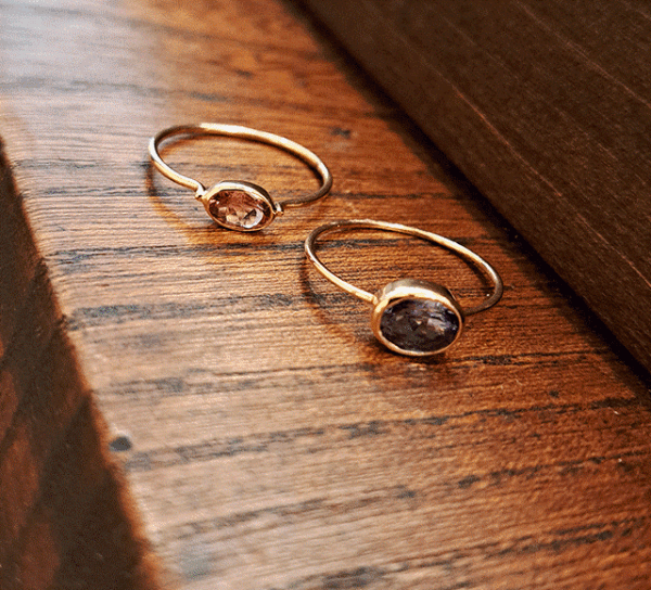 K18タンザナイト/ピンクトルマリンリング