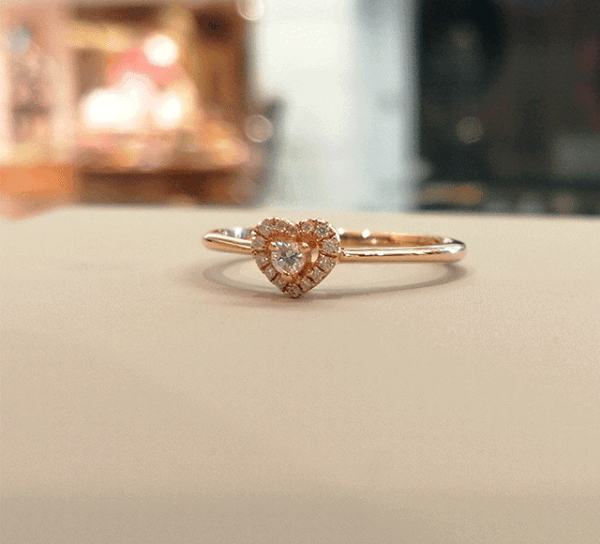 K18PGダイヤモンドリング