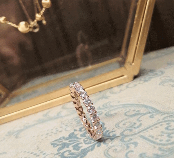 K18PGピンキーリング