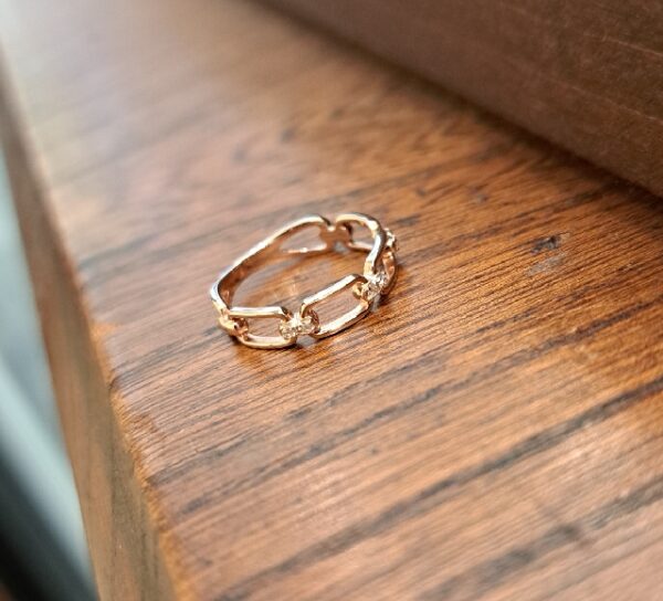 K18PGピンキーリング