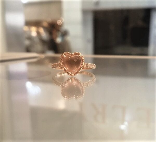 K18PGローズクオーツリング