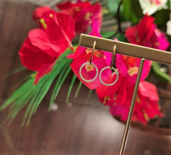 K18PG/WGダイヤピアス