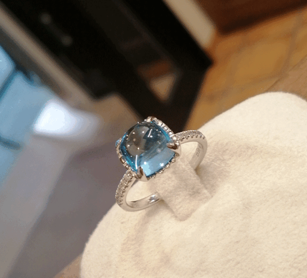 K18WGブルートパーズリング