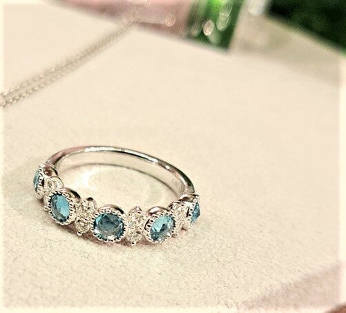 K18WGブルートパーズリング