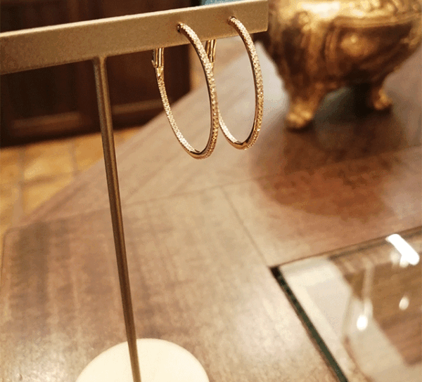 K18PGダイヤモンドピアス