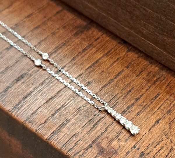 K18WGダイヤペンダント