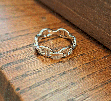 K18WGダイヤリング