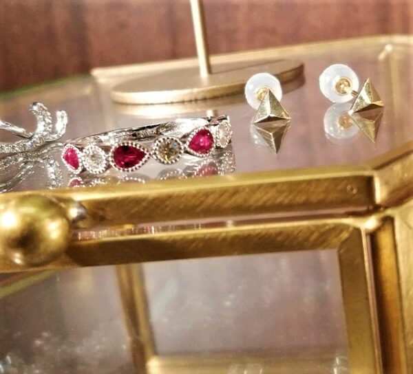 K18WGルビー/ダイヤリング