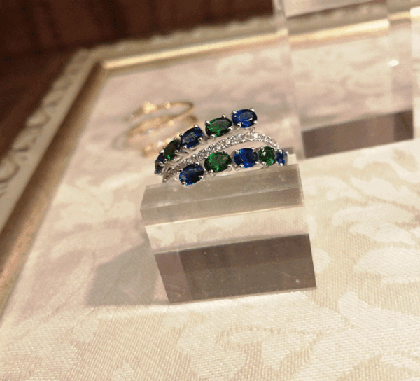 K18WGサファイア/ダイヤリング