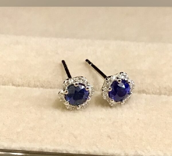 K18WGサファイアピアス