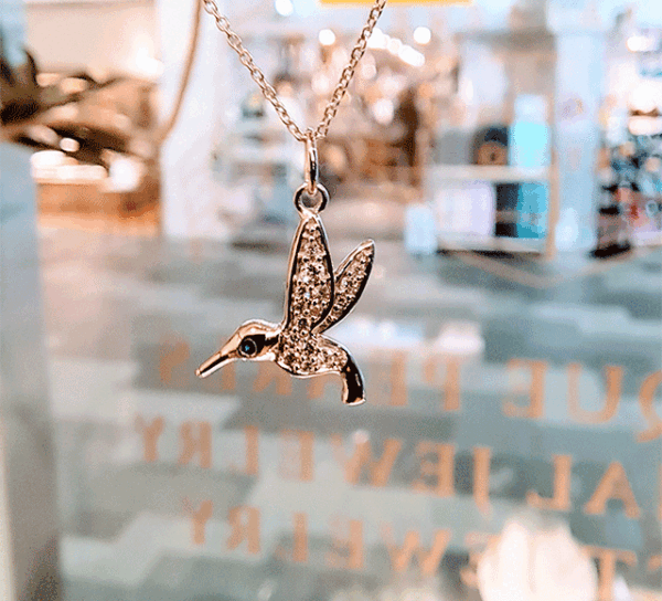 K18WGサファイアペンダント