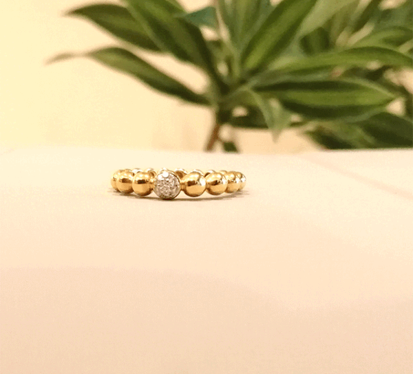 K18YGダイヤモンドリング