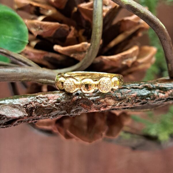 K18ygダイヤリング