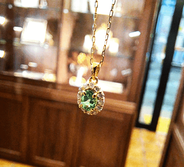 PTグリーンガーネットペンダント