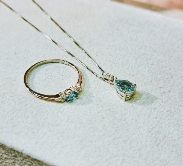 PTアクアマリンペンダント/リング