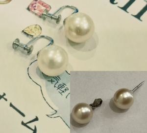 イヤリングにリフォーム